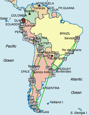 South America map