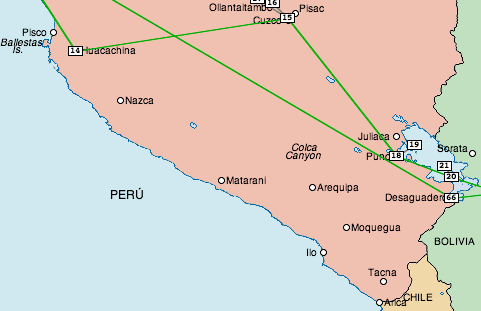 Southern Peru map