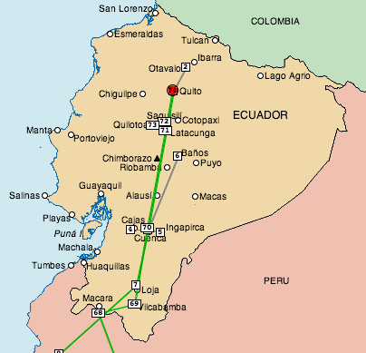 Ecuador (mainland) map