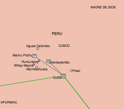 Inca Trail (Peru) map